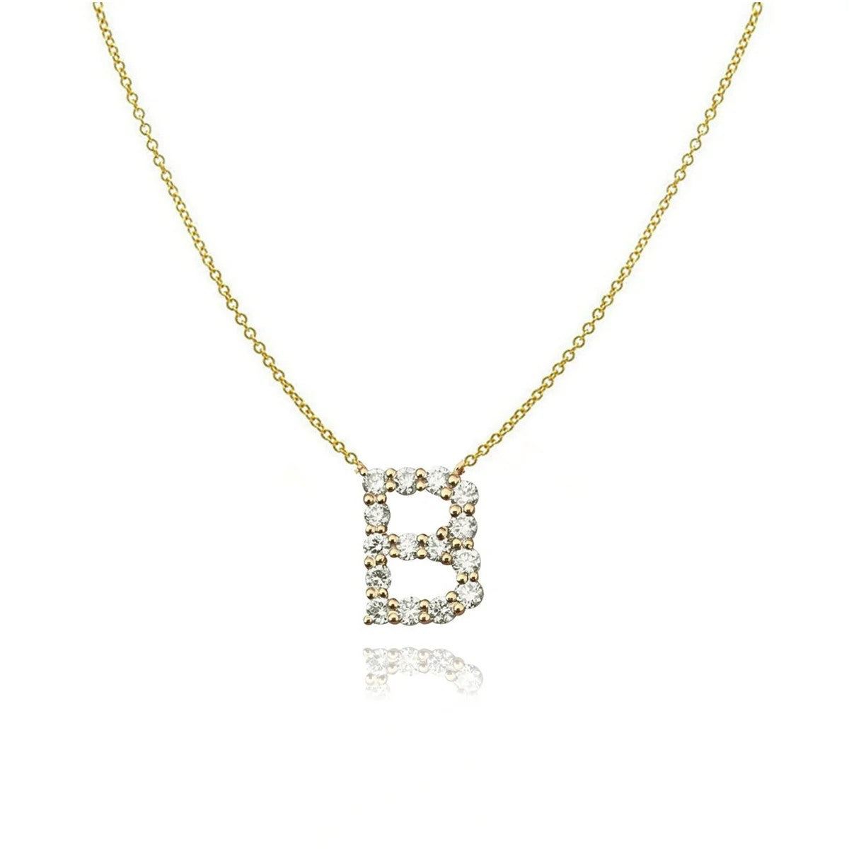 Colar Inicial de Diamantes