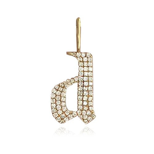 Pingente Inicial com Pave de Diamantes