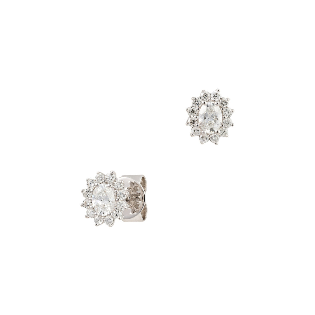Oval Diamond Earrings 0.49cts