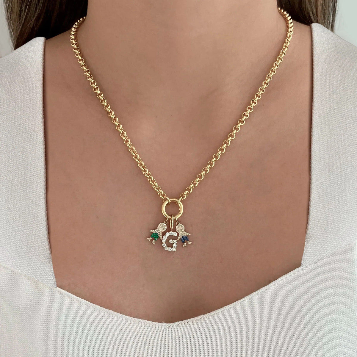Blue Sapphire Boy Pendant