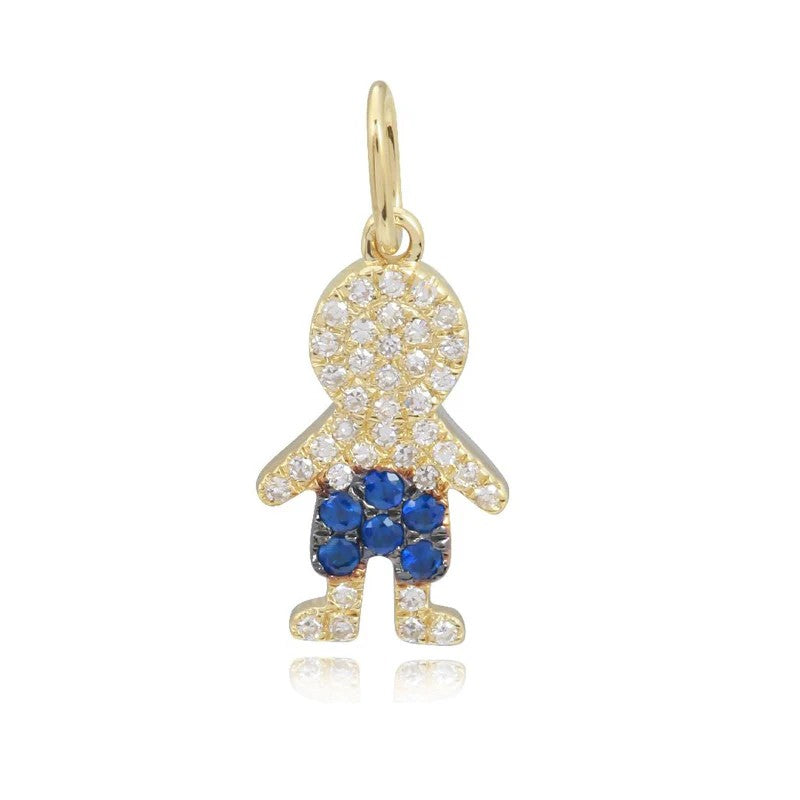Blue Sapphire Boy Pendant
