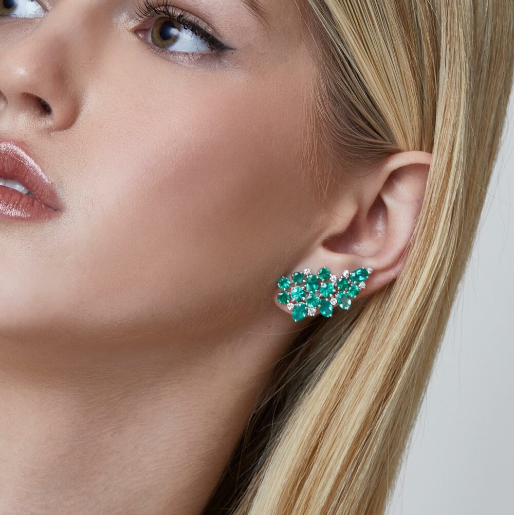 Brinco Ear Cuff Esmeraldas 6.77cts