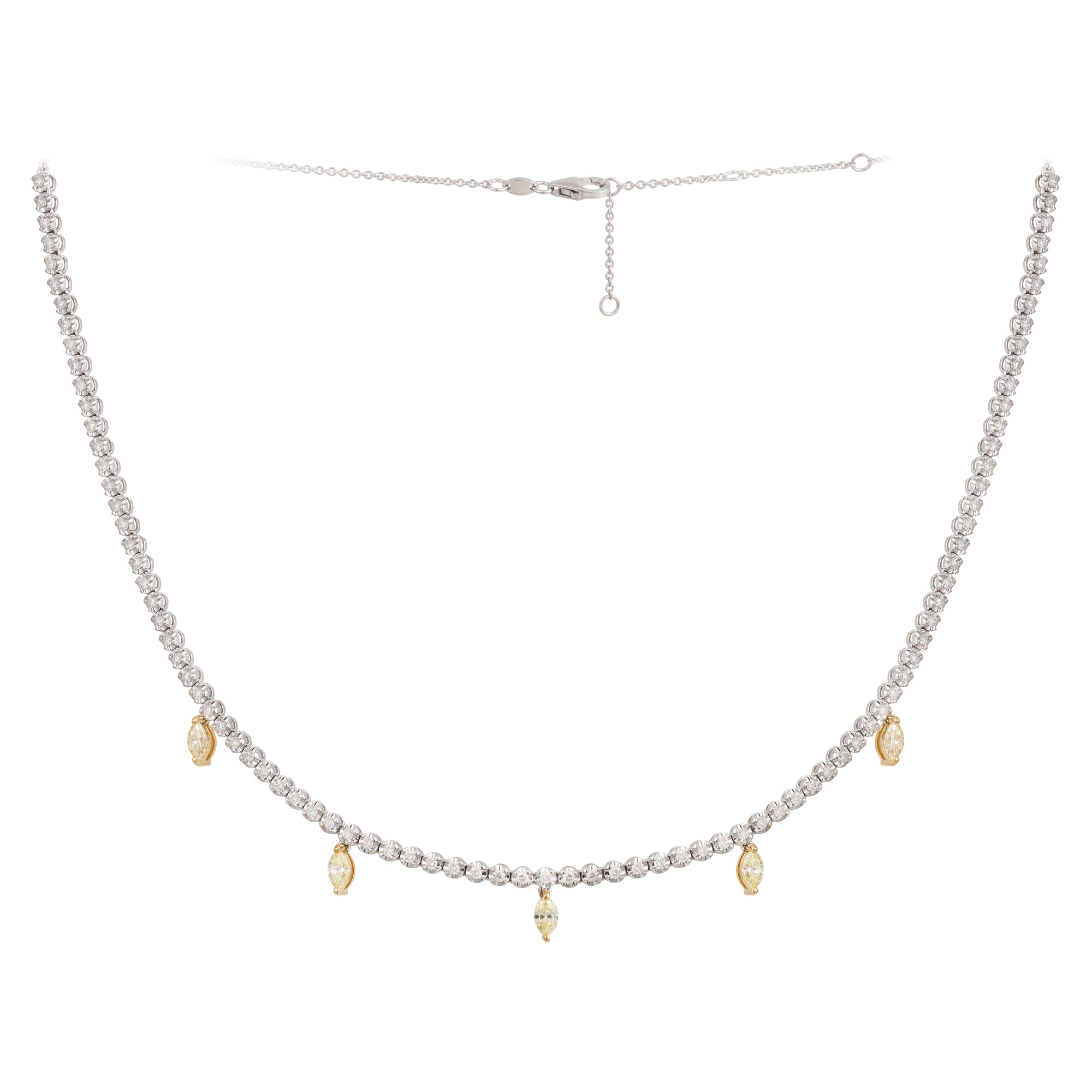 Riviera Necklace with Fancy Yellow Droplets 2.03cts