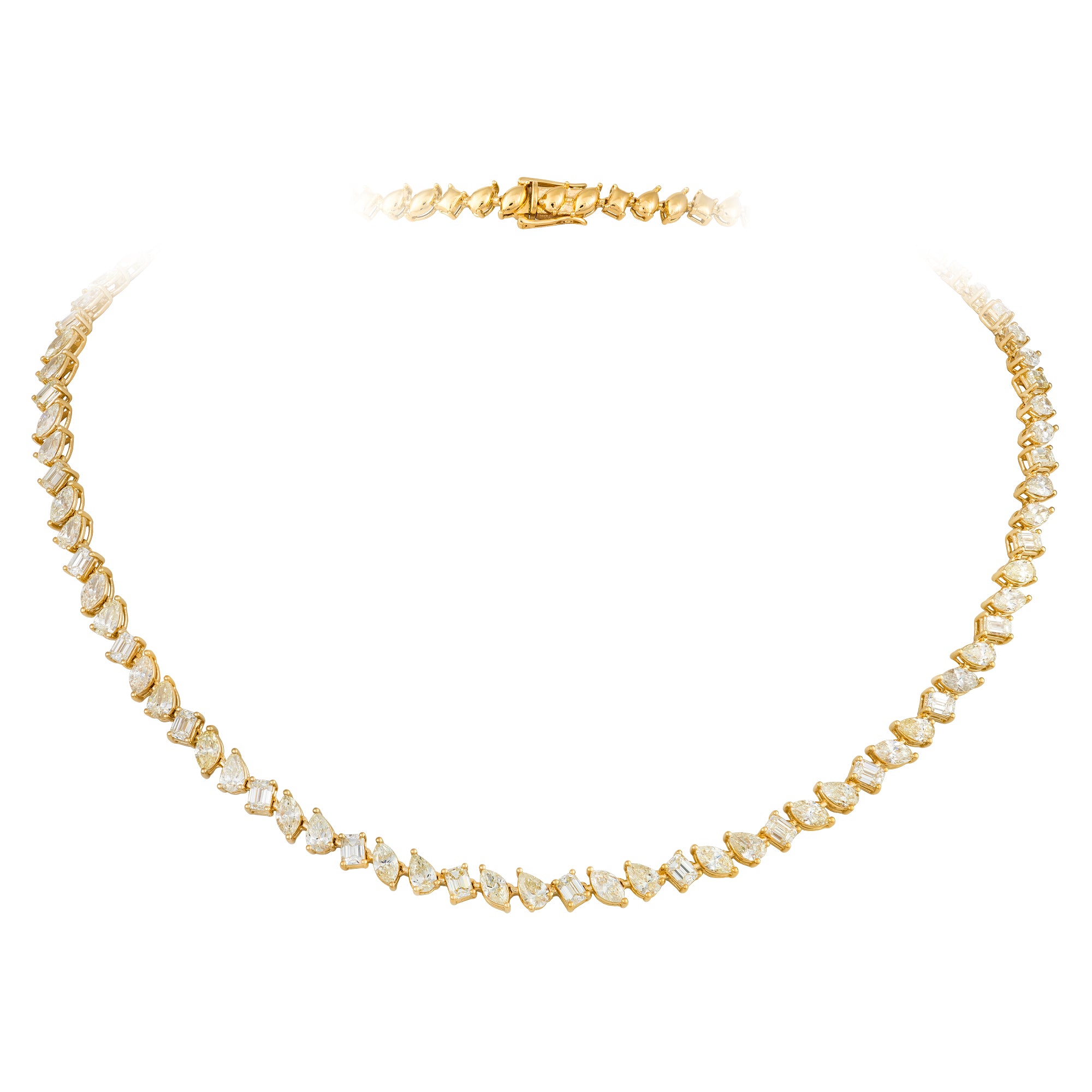 Diamond Necklace in Different Cuts 8.07cts