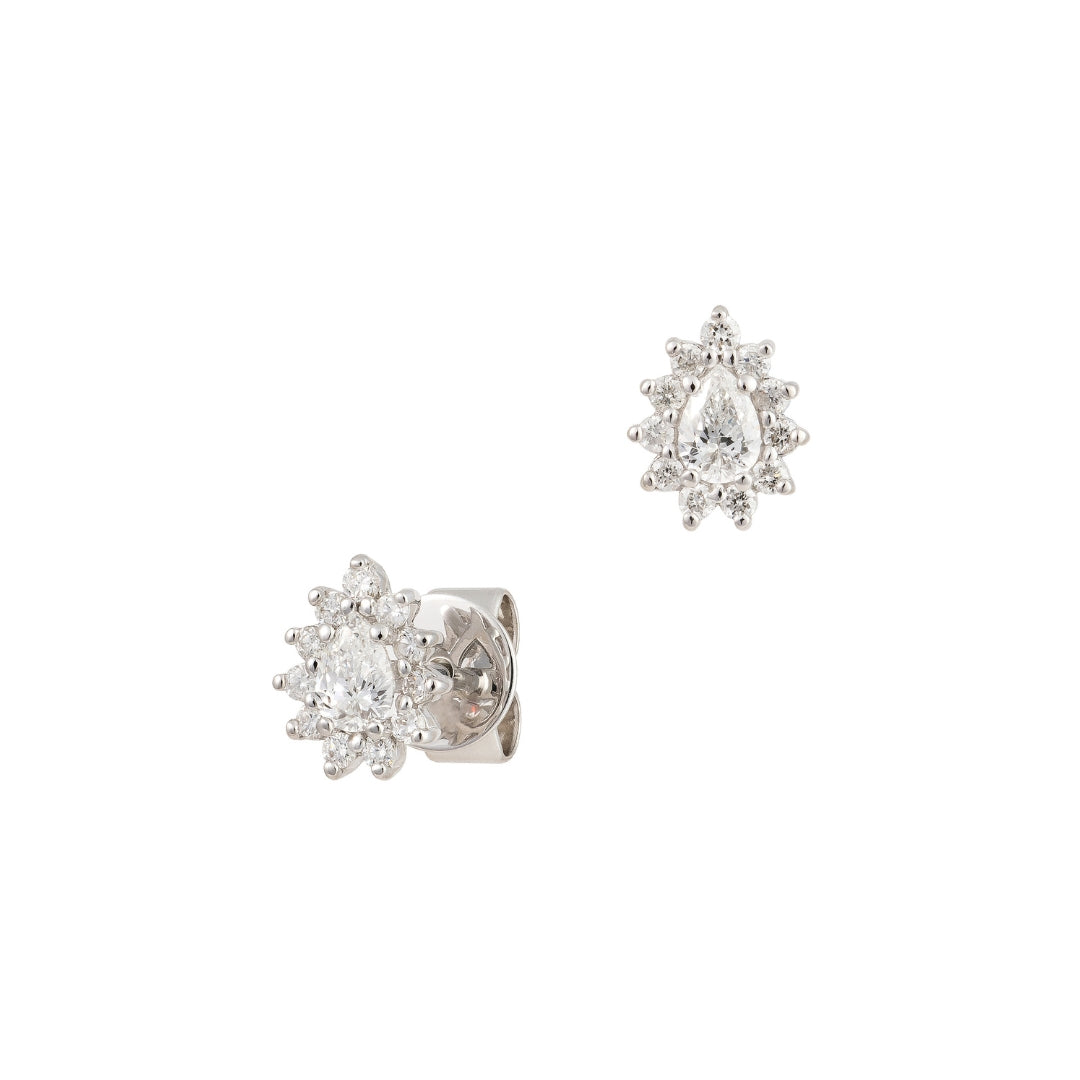 Teardrop Diamond Earrings 0.43cts