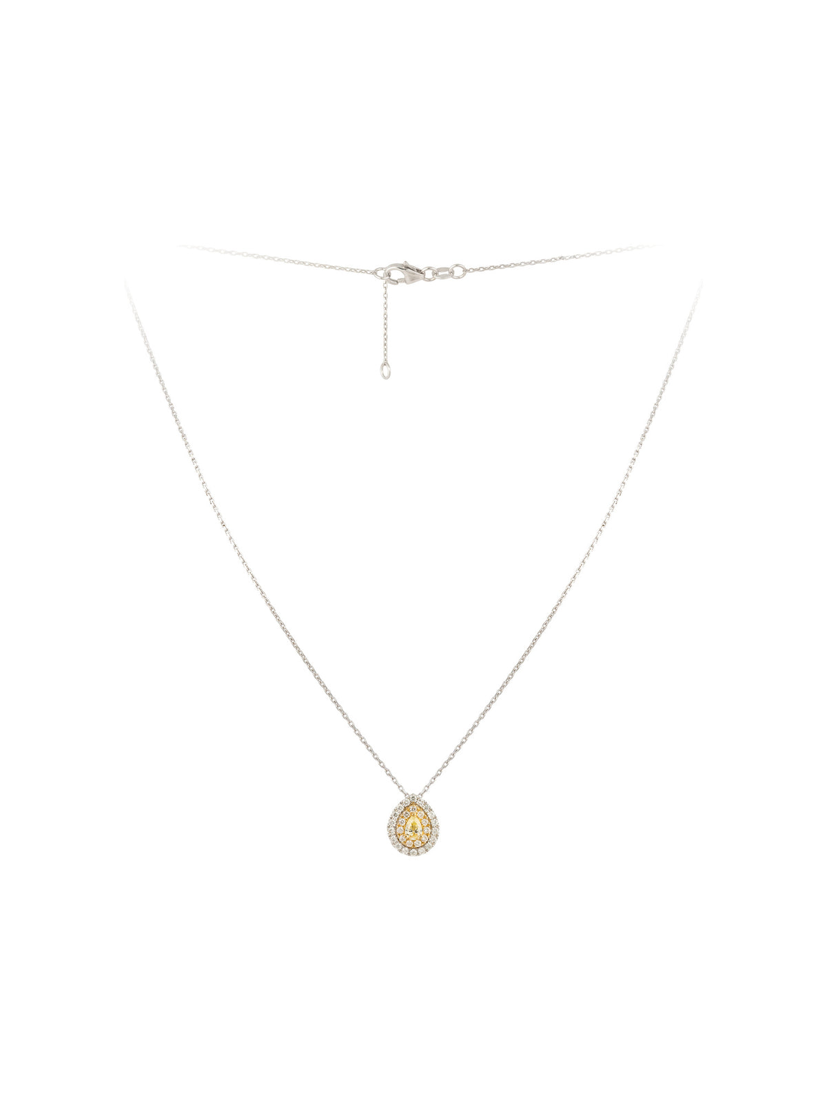 Colar Gota em Ouro Amarelo com Diamantes Fancy Yellow