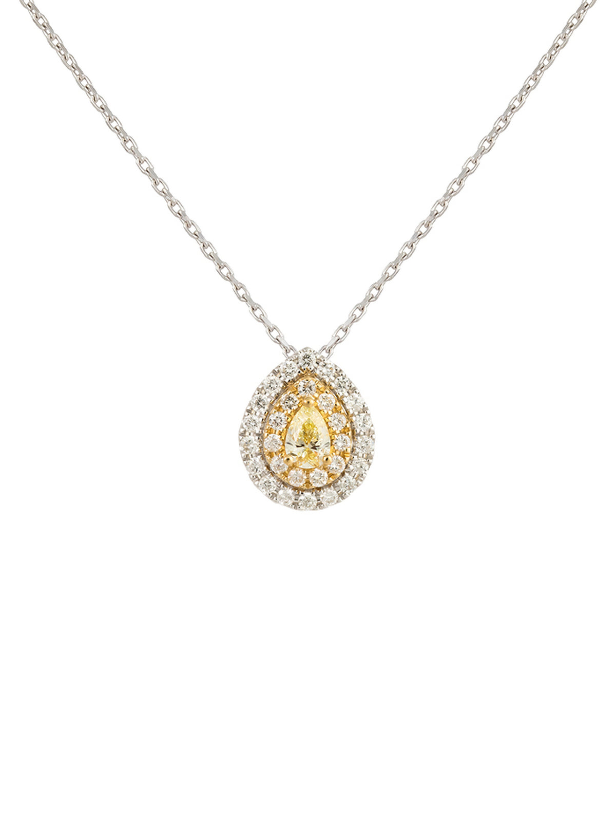 Colar Gota em Ouro Amarelo com Diamantes Fancy Yellow