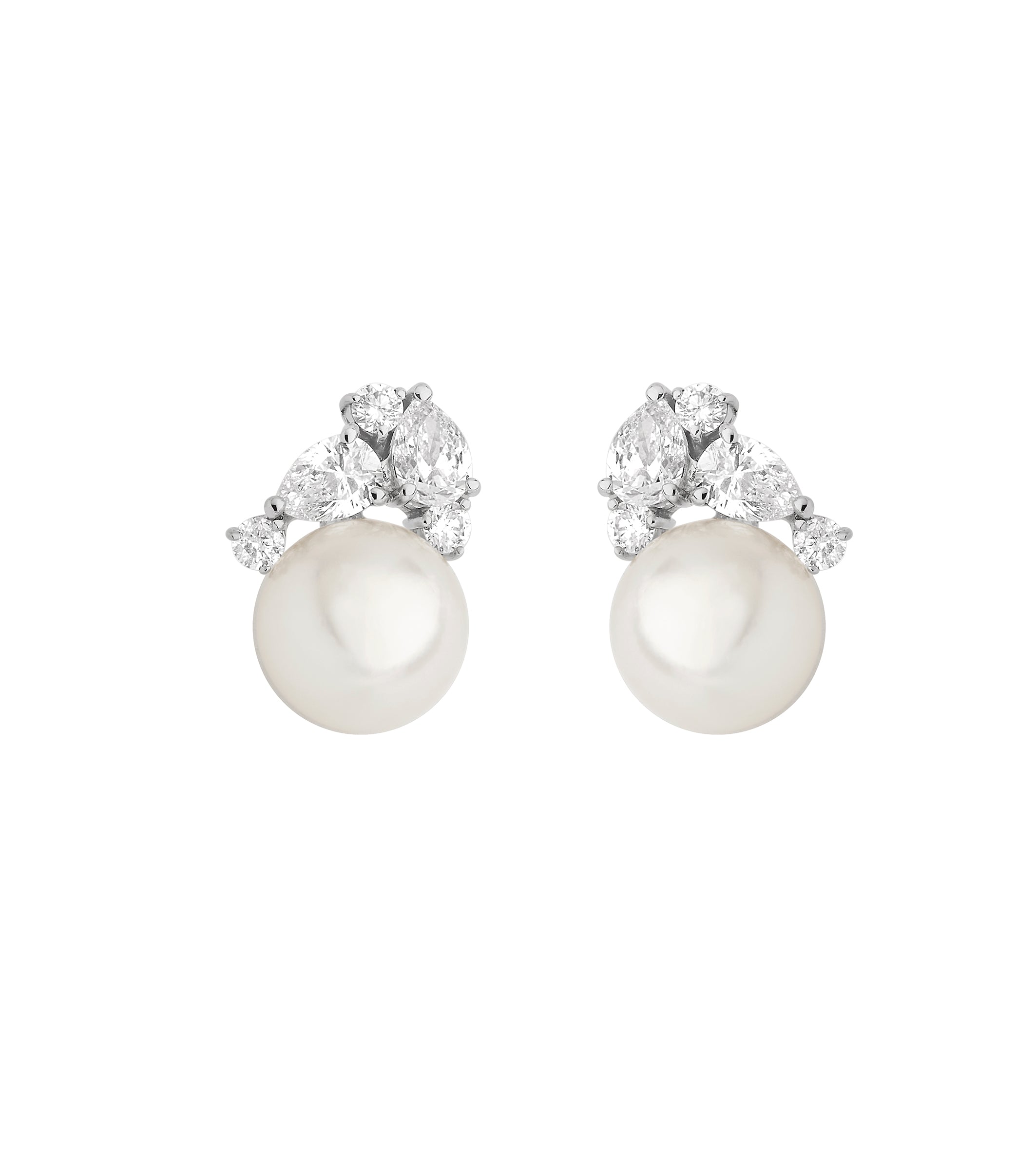 South Sea Pearl and Diamond Earrings