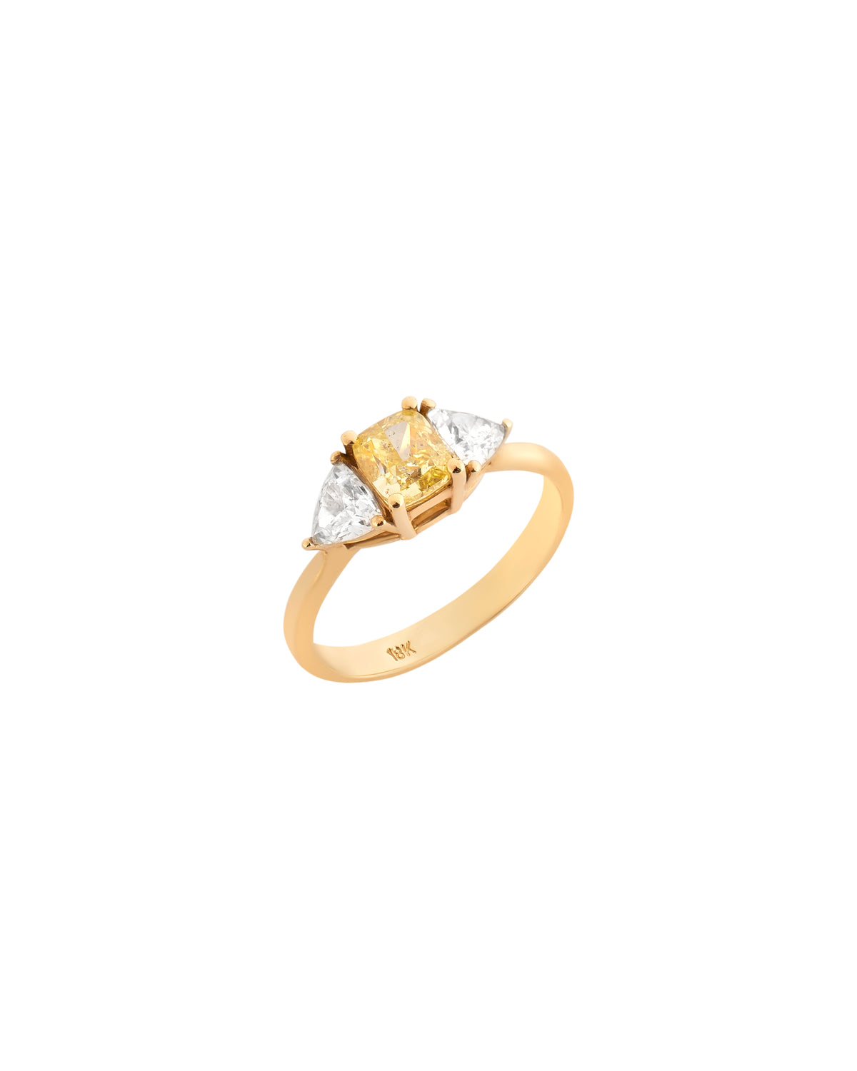 Anel Solitário Fancy Yellow 0.70cts
