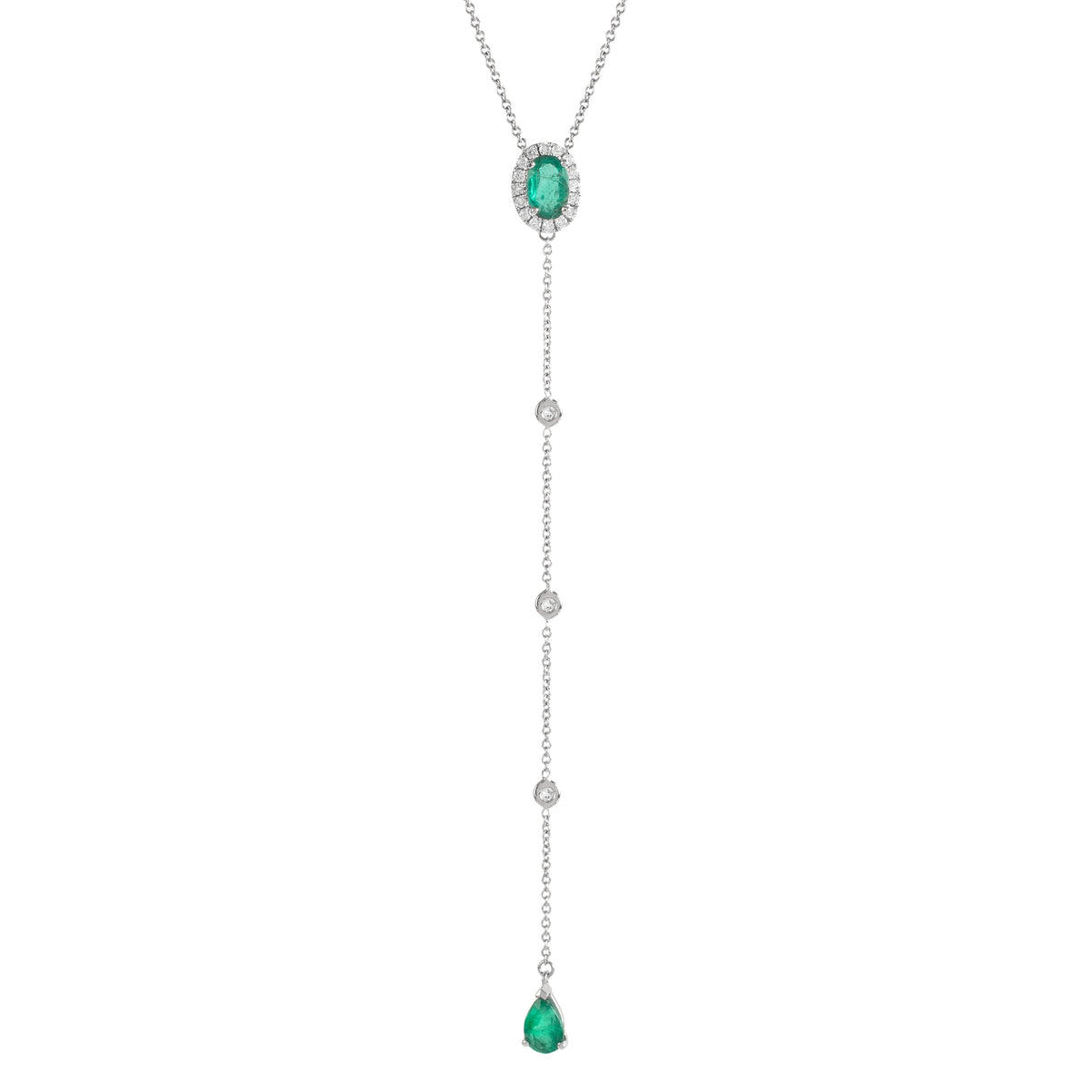 Tie Necklace with 3.03cts Diamonds