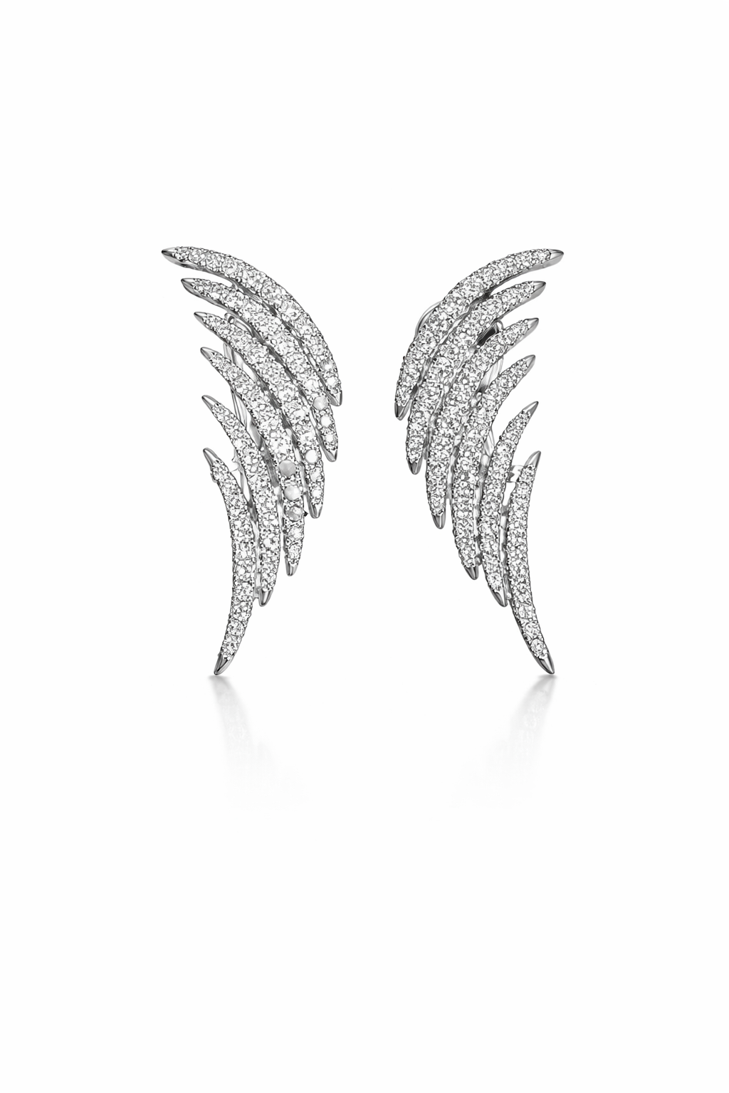 Wings Earrings with 2.80cts of Diamonds