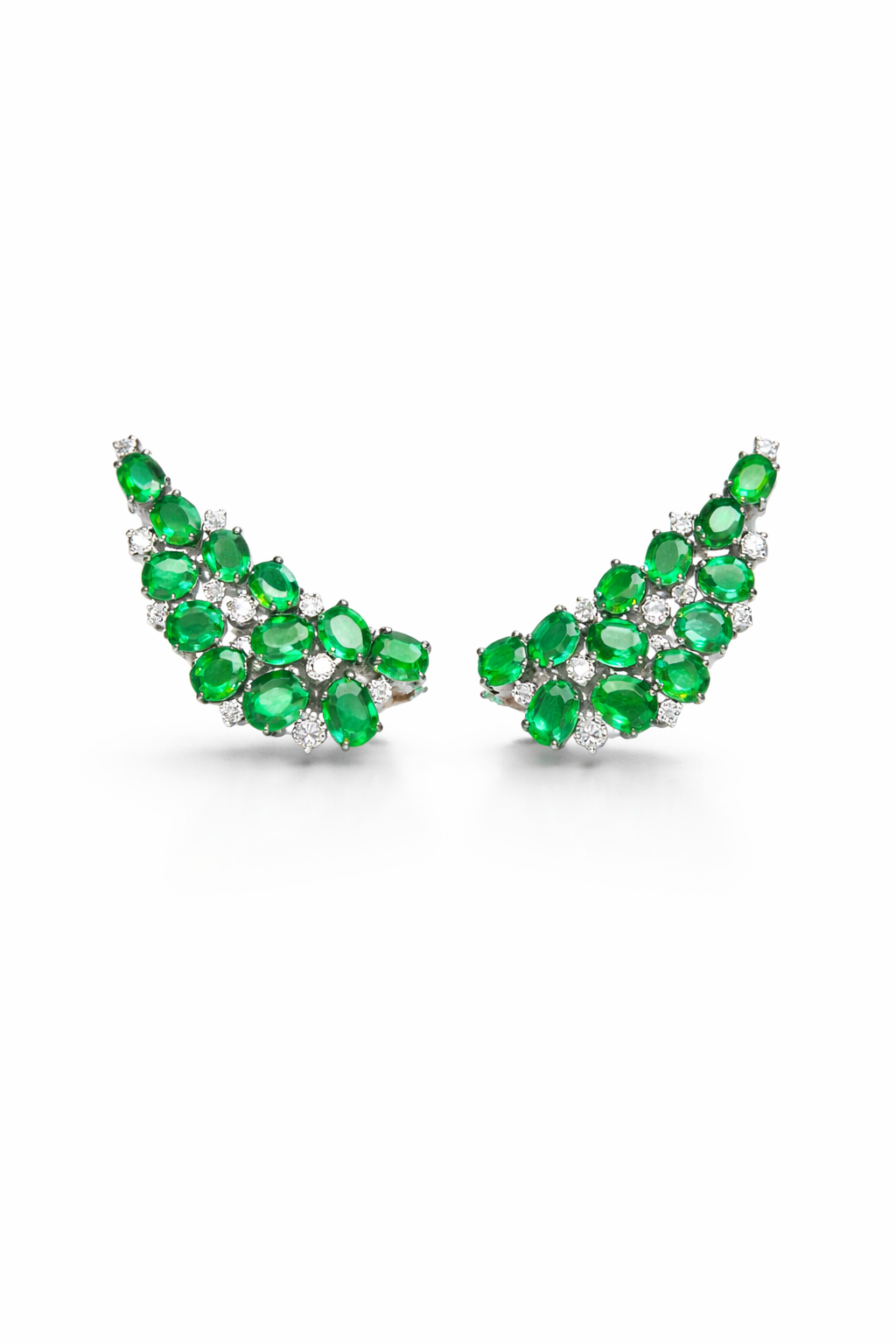 Emerald and Diamond Ear Cuff