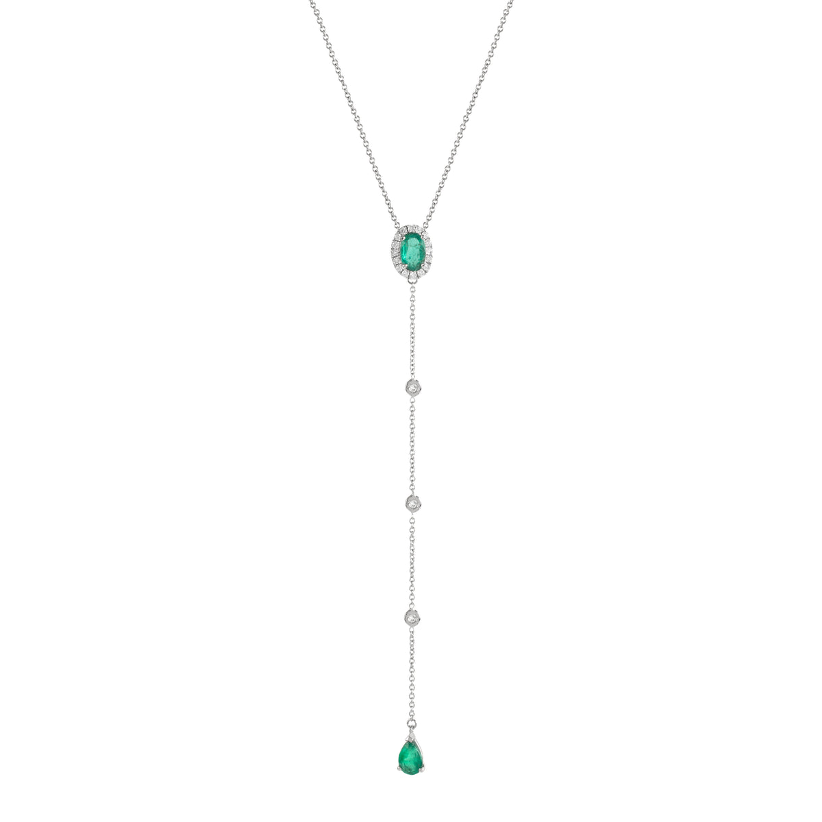 Tie Necklace with 3.03cts Diamonds