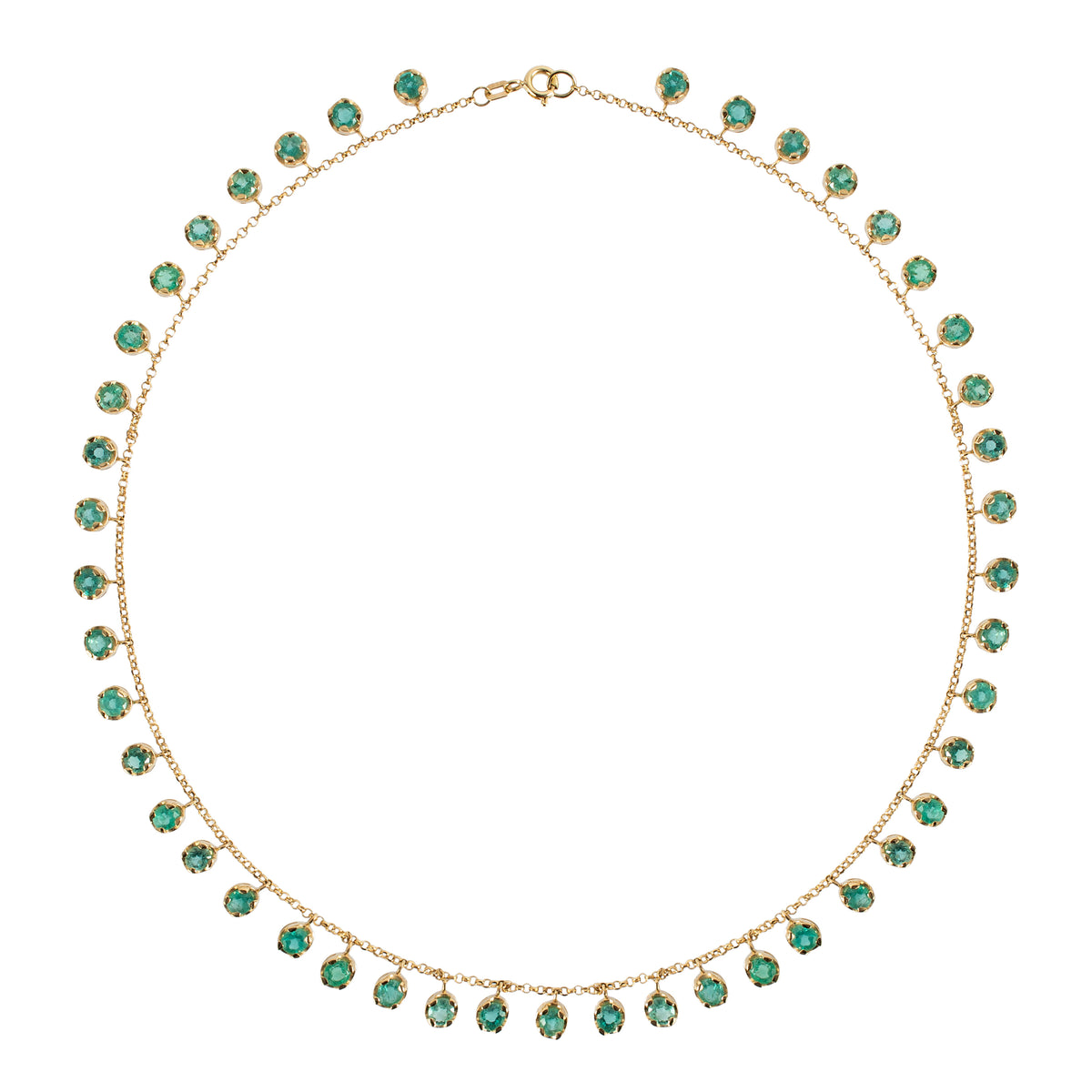 Graduated Emerald Riviera Necklace