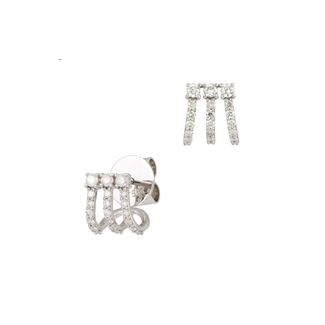 Three Diamonds Earrings