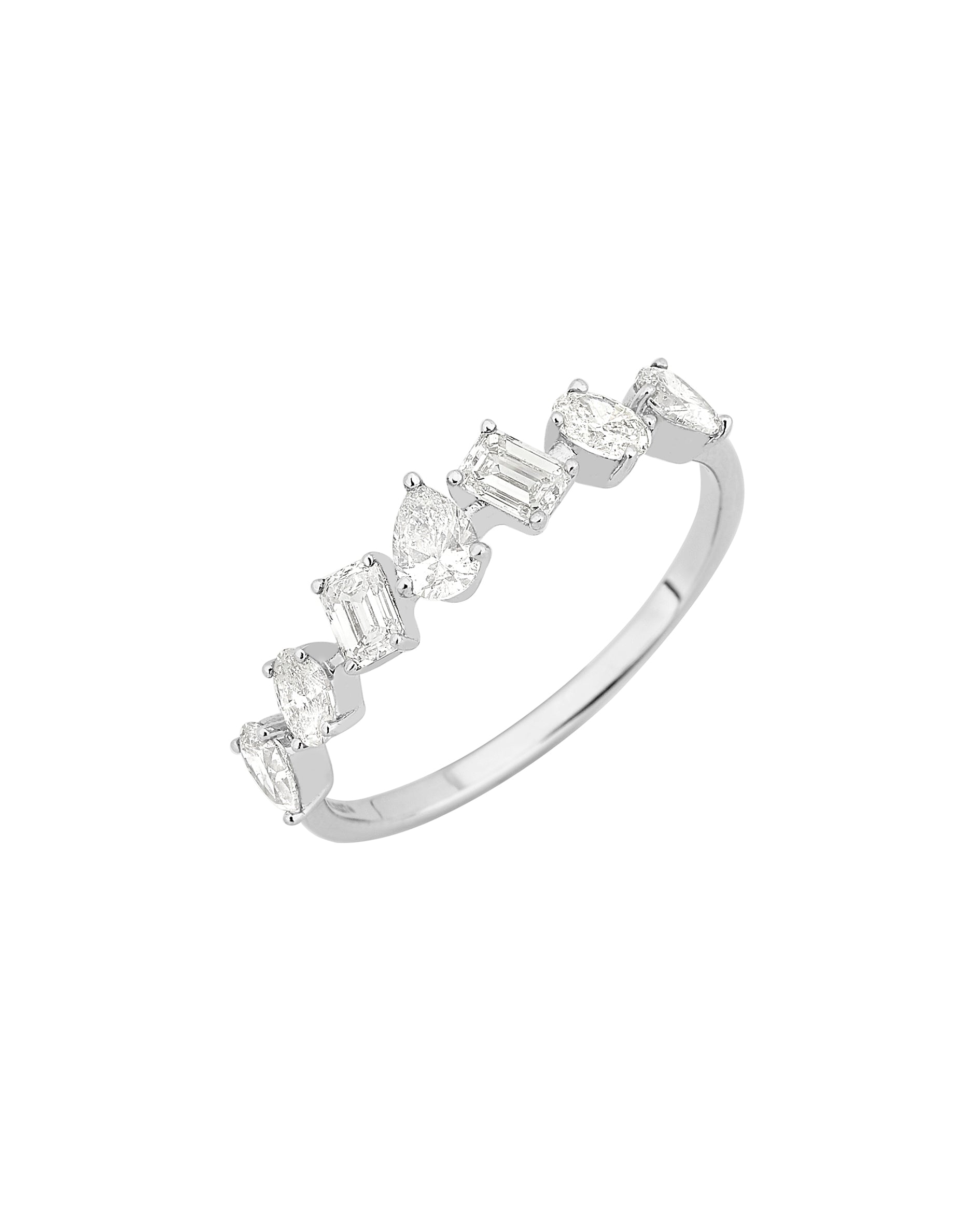 Diamond Ring with Mixed Cuts