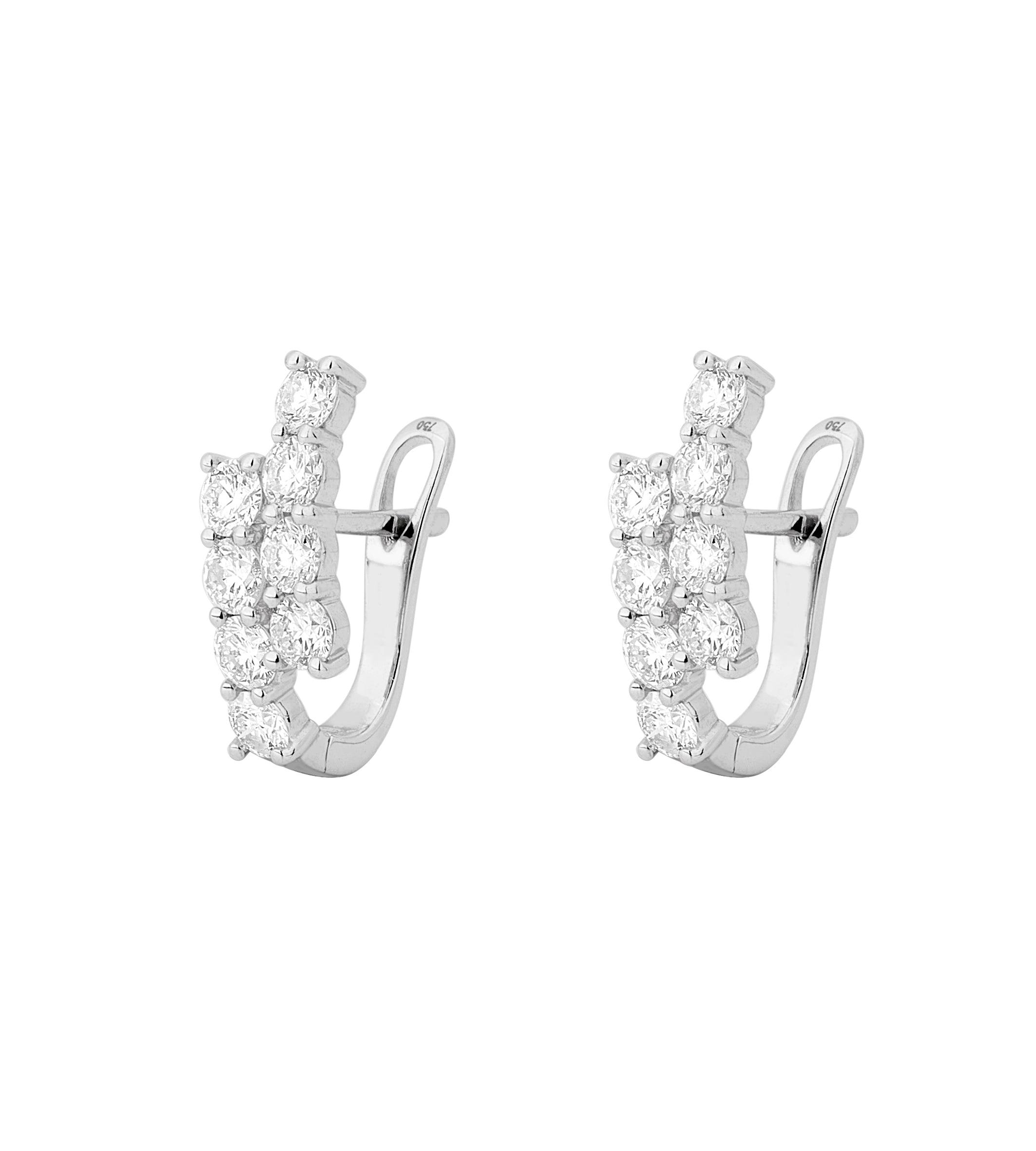 Hoop Earrings with 1.55cts Diamonds