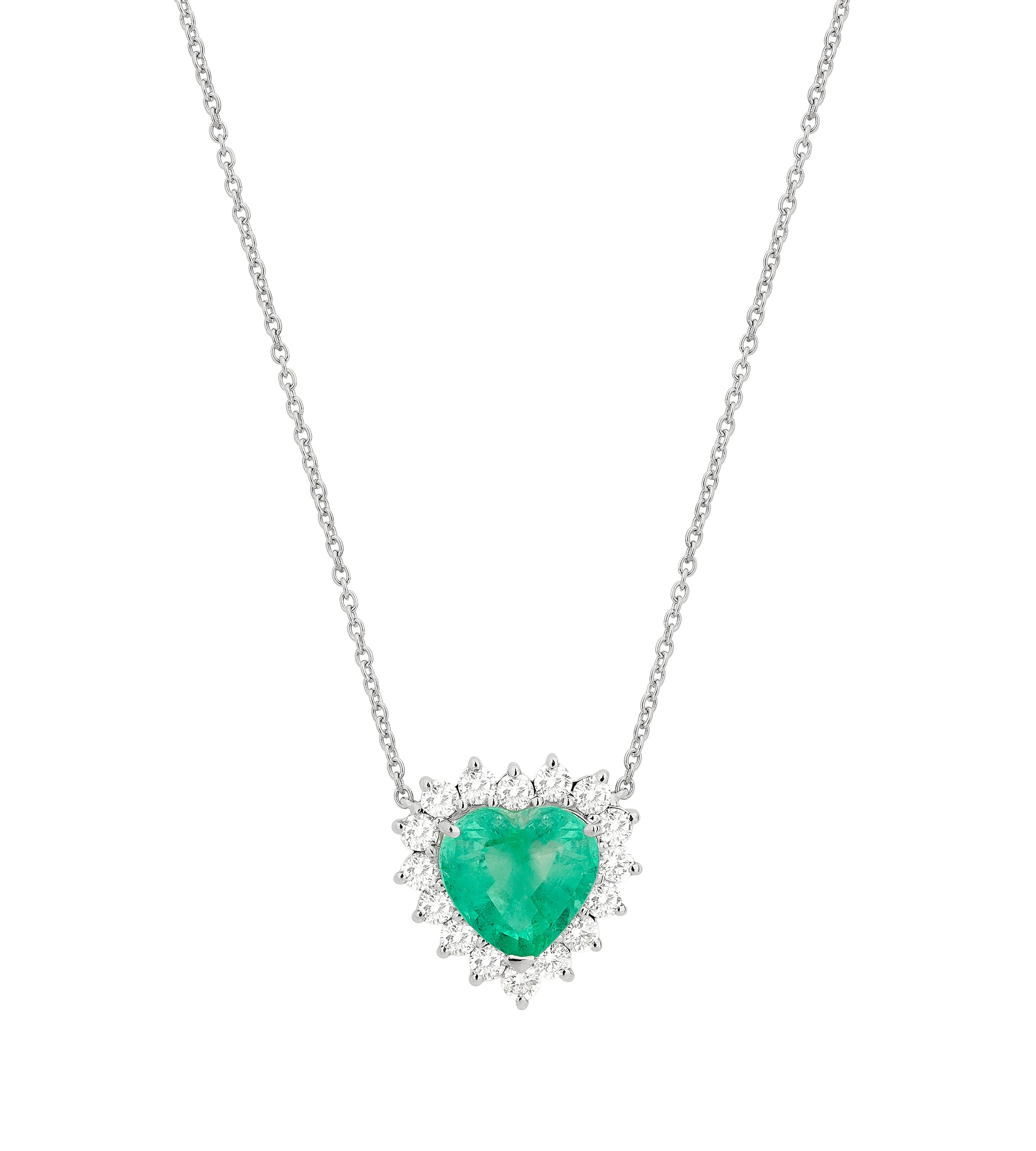 Colombian Emerald Heart Necklace
