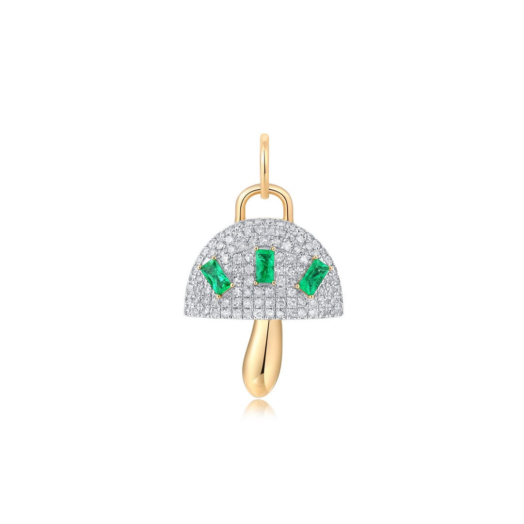 Emerald Mushroom Charm
