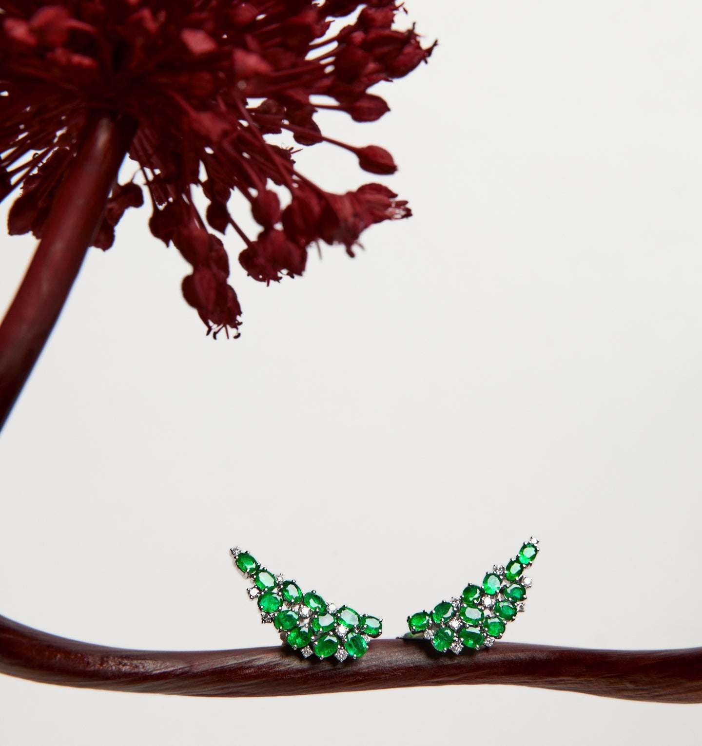 Emerald and Diamond Ear Cuff