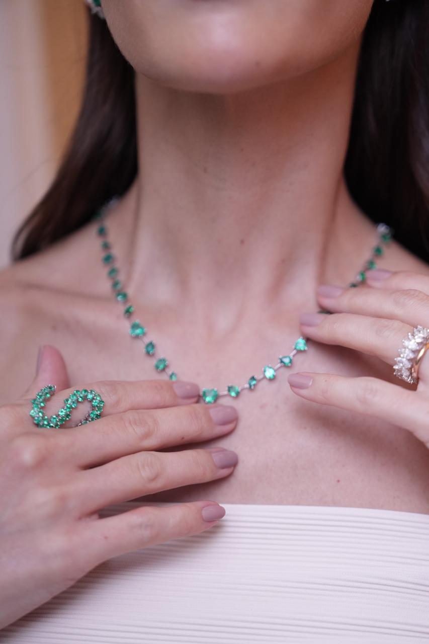 Emerald Riviera Necklace 9.31cts