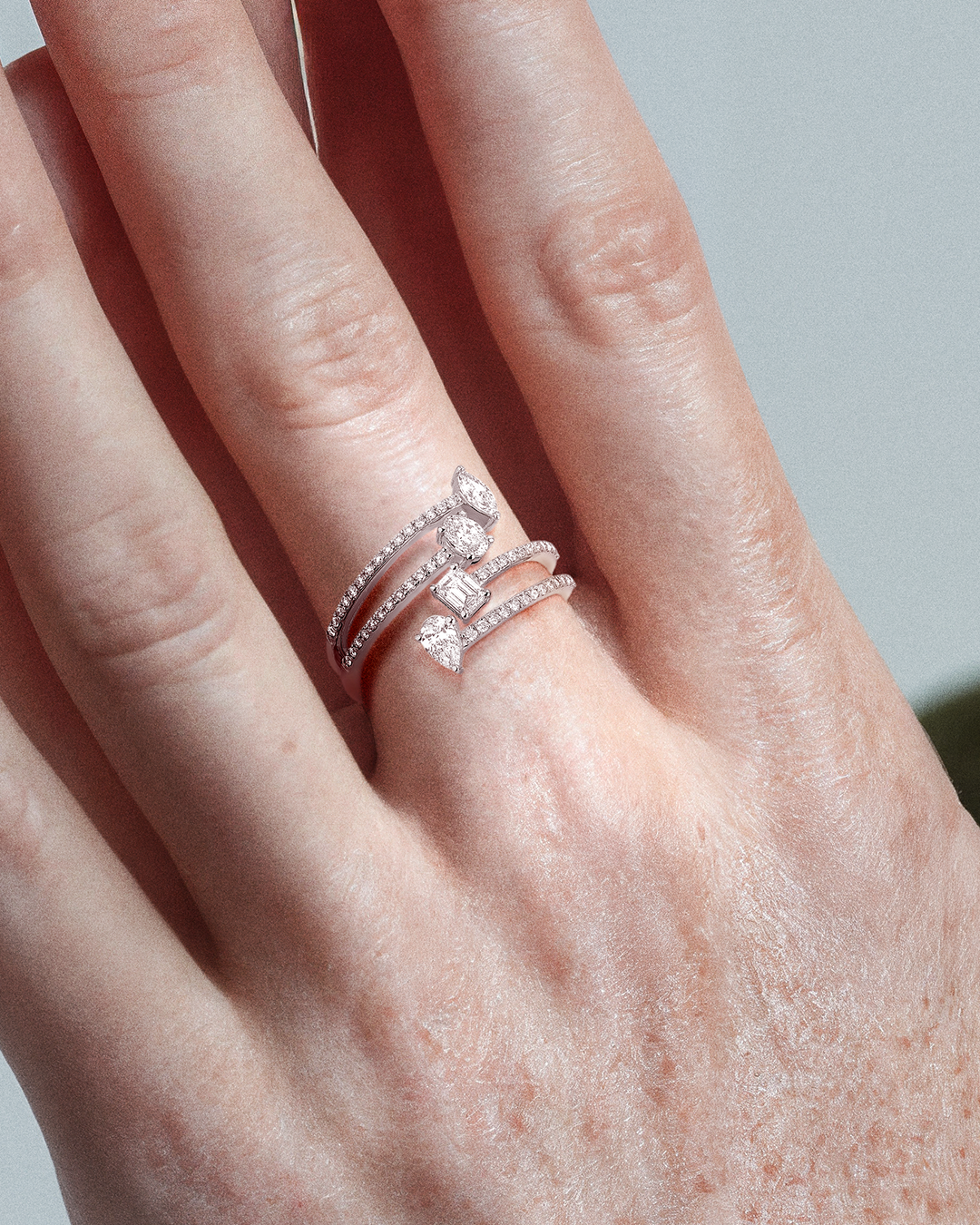 Ring with Mixed Cuts 0.96cts