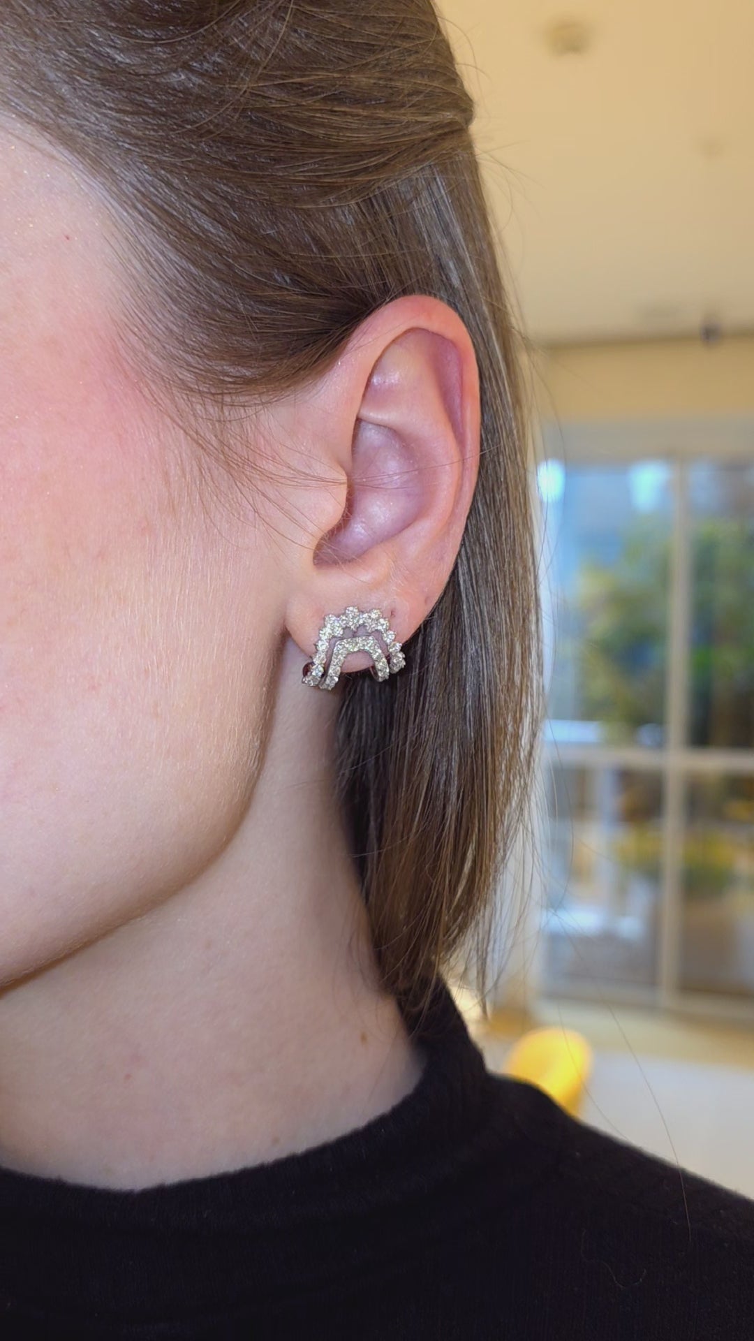 Wings Earrings with 2.80cts of Diamonds