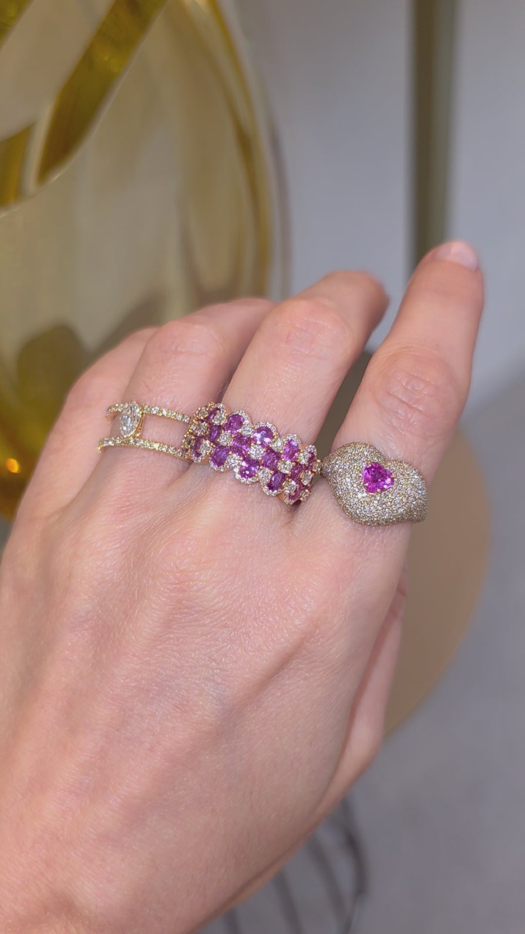 Anel Vazado com Diamantes 0.75cts
