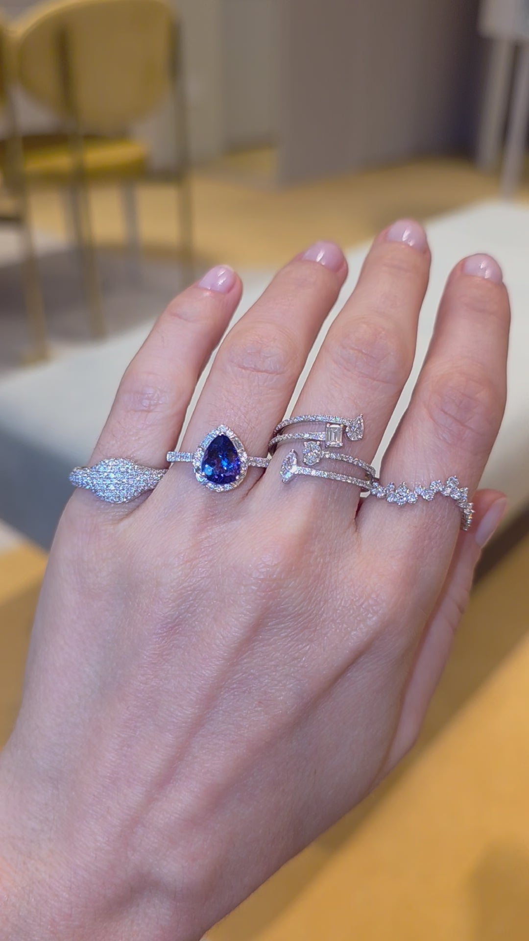 Ring with Mixed Cuts 0.96cts