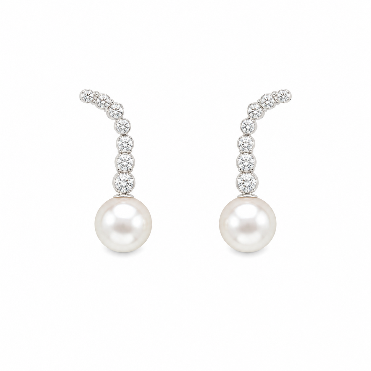 Brinco de Diamantes 0.83ct e Pérola South Sea