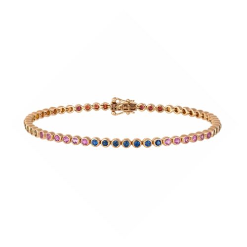 Pulseira Safiras Coloridas