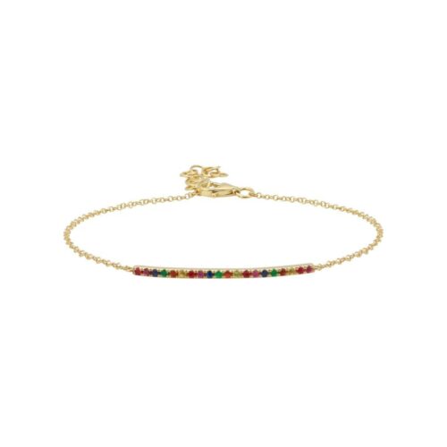 Pulseira Safiras Coloridas