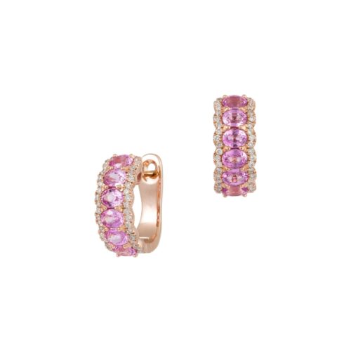 Argolas em Safira Rosa