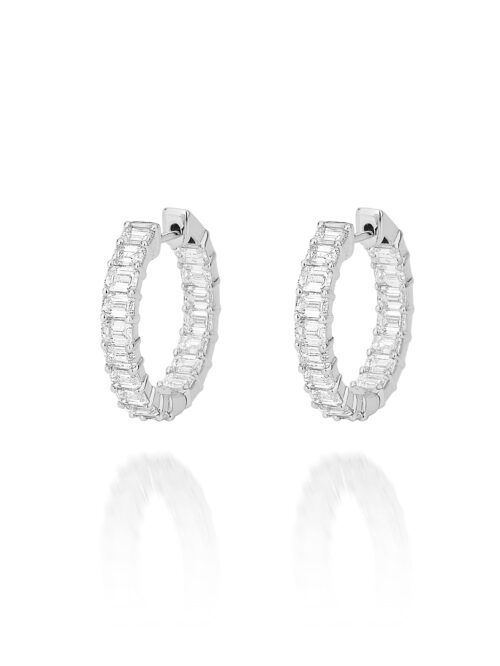 Argola Baguetes de Diamantes