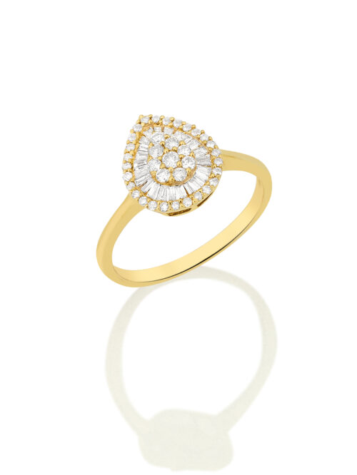 Anel Gota de Diamantes