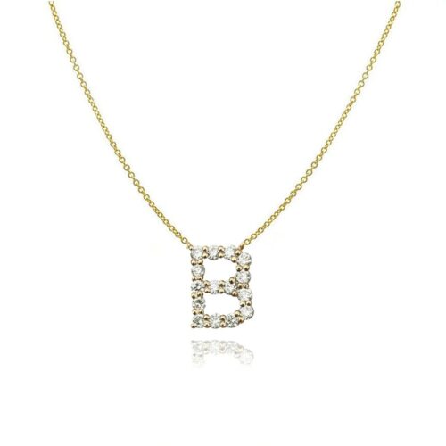 Colar Inicial de Diamantes