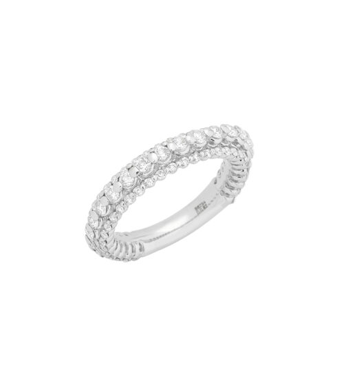 Aliança Inteira de Diamantes 0.92cts
