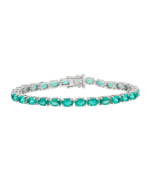 Pulseira Riviera em Esmeraldas 12cts