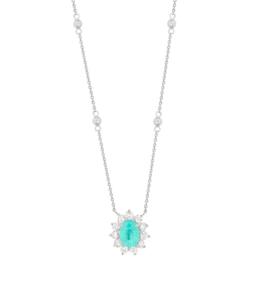 Colar com Turmalina Paraíba 1.23cts