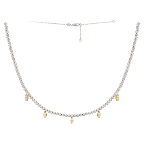 Colar Riviera com Gotas de Fancy Yellow 2.03cts