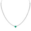 Colar Coração em Esmeralda 1.26cts