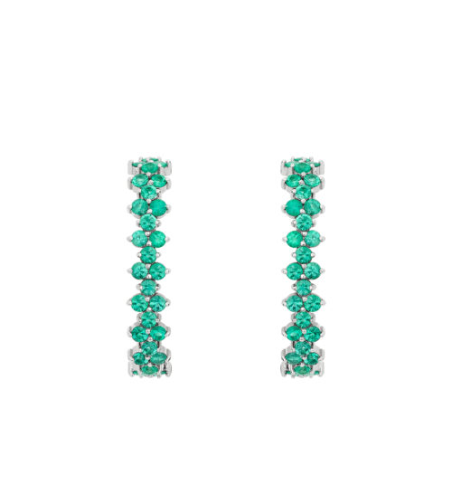 Brinco Ear Hook Esmeraldas 1.48cts