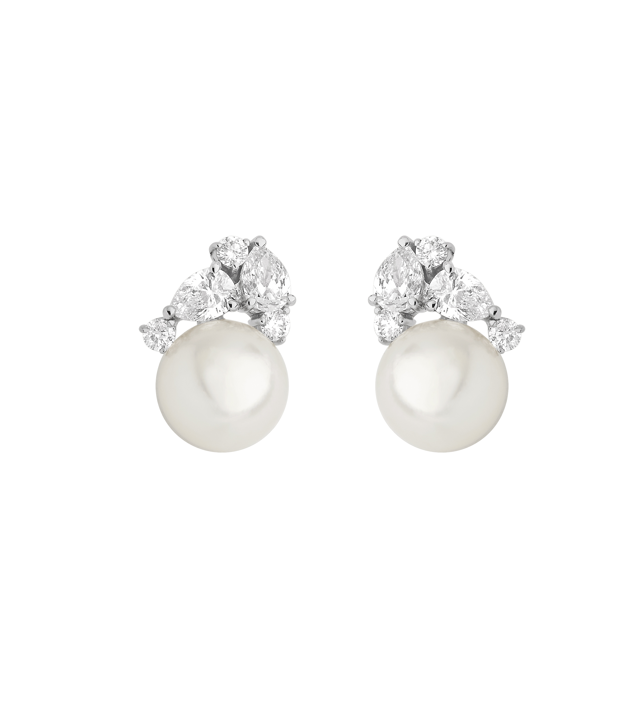 Brinco de Pérolas South Sea e Diamantes