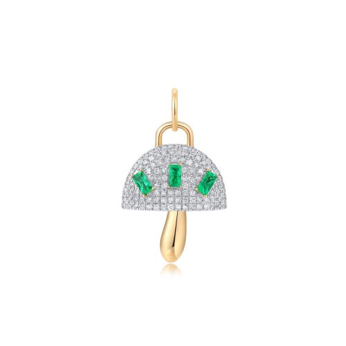 Emerald Mushroom Charm